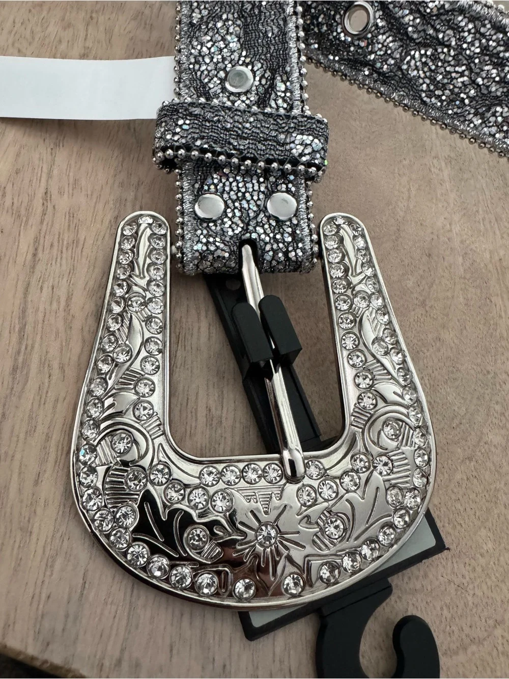 Nocona Western Belt Womens Glitter Lace Overlay Large New